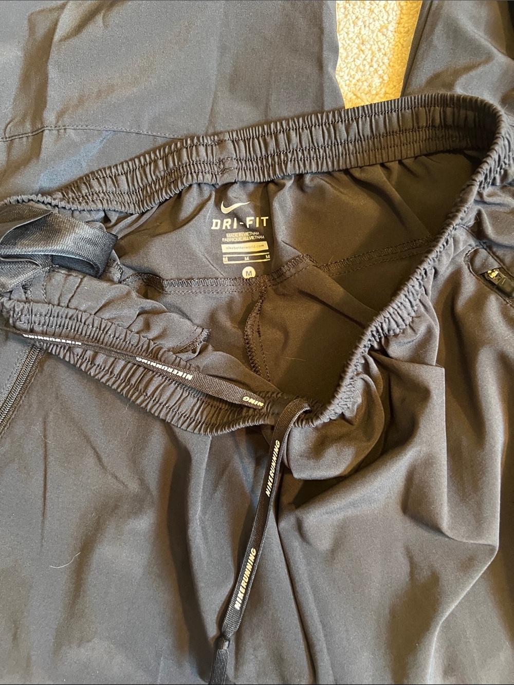 Nike Blue Dri-fit track Pants with White Swoosh - Picture 6 of 9